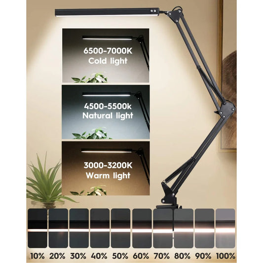 10W LED Desk Lamp with Clamp & Swing Arm
