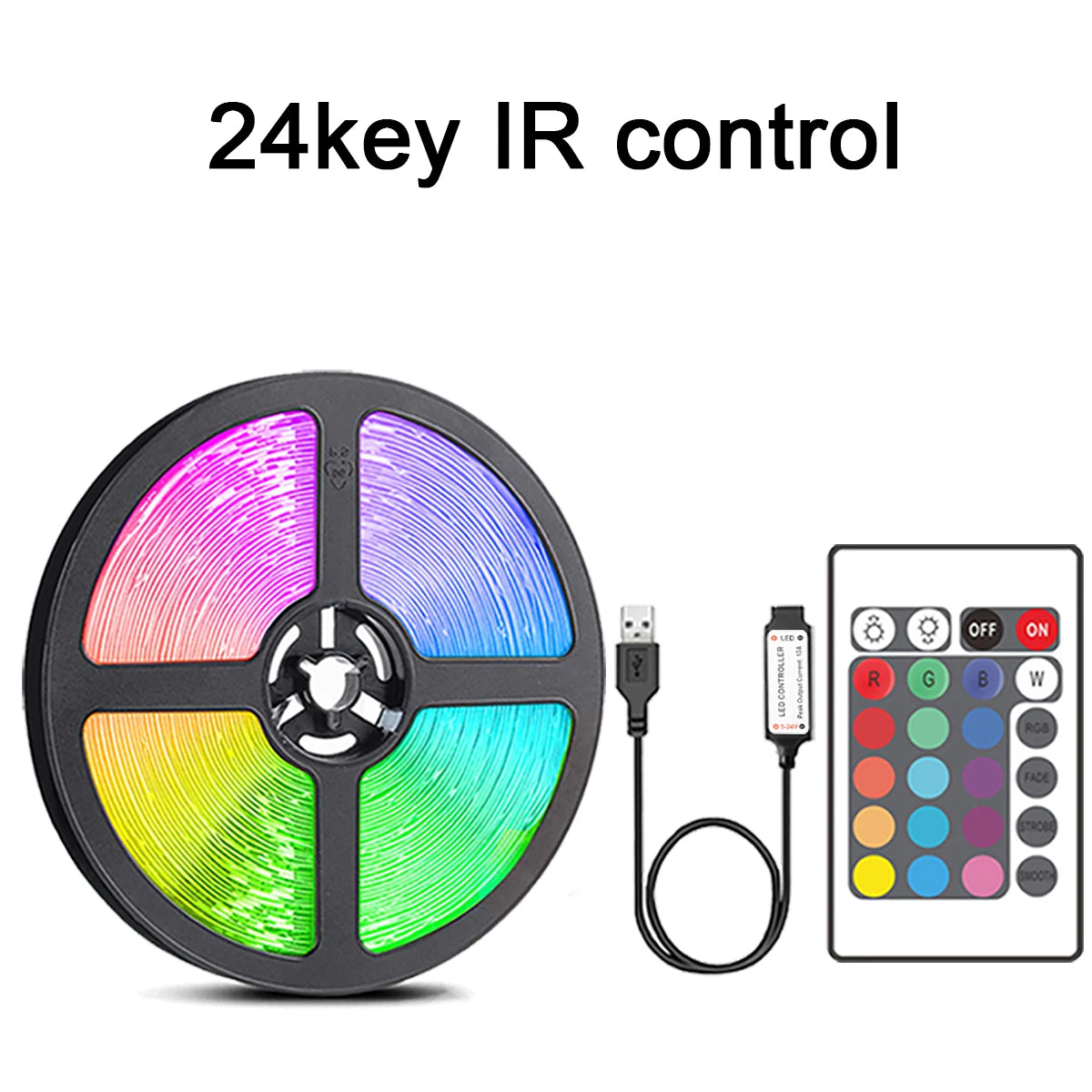 RGB LED Strip Lights with IR Remote