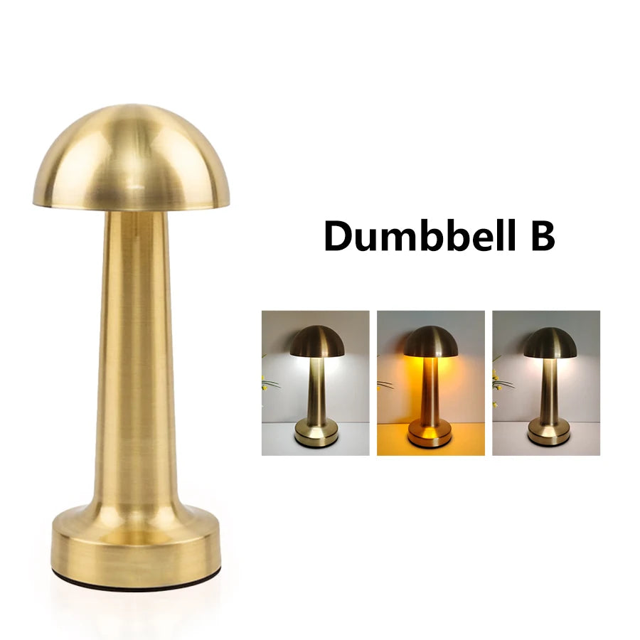 Metal Touch LED Table Lamp | Rechargeable | Bar & Restaurant Decor