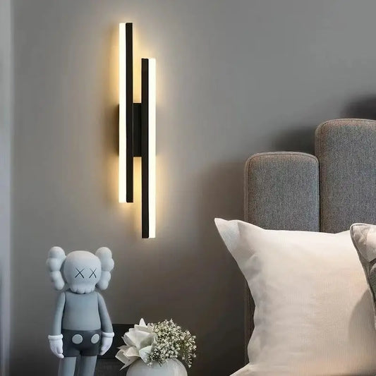 Copper Pipe LED Wall Sconce | Acrylic Shade | Bedroom, Living Room & Corridor