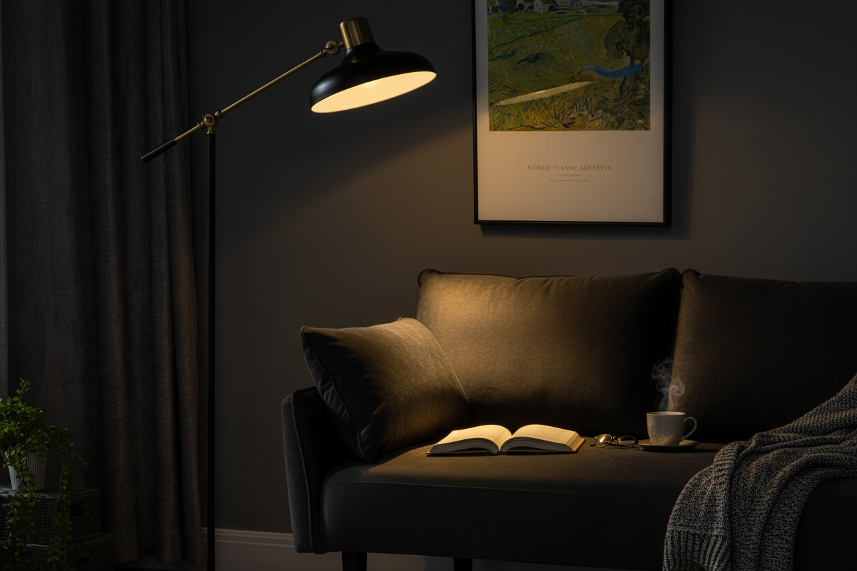 Arc Floor Lamp - Reading Corner