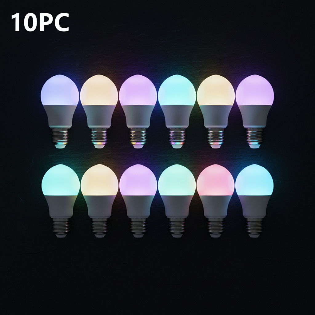 10PC RGB LED Bulbs