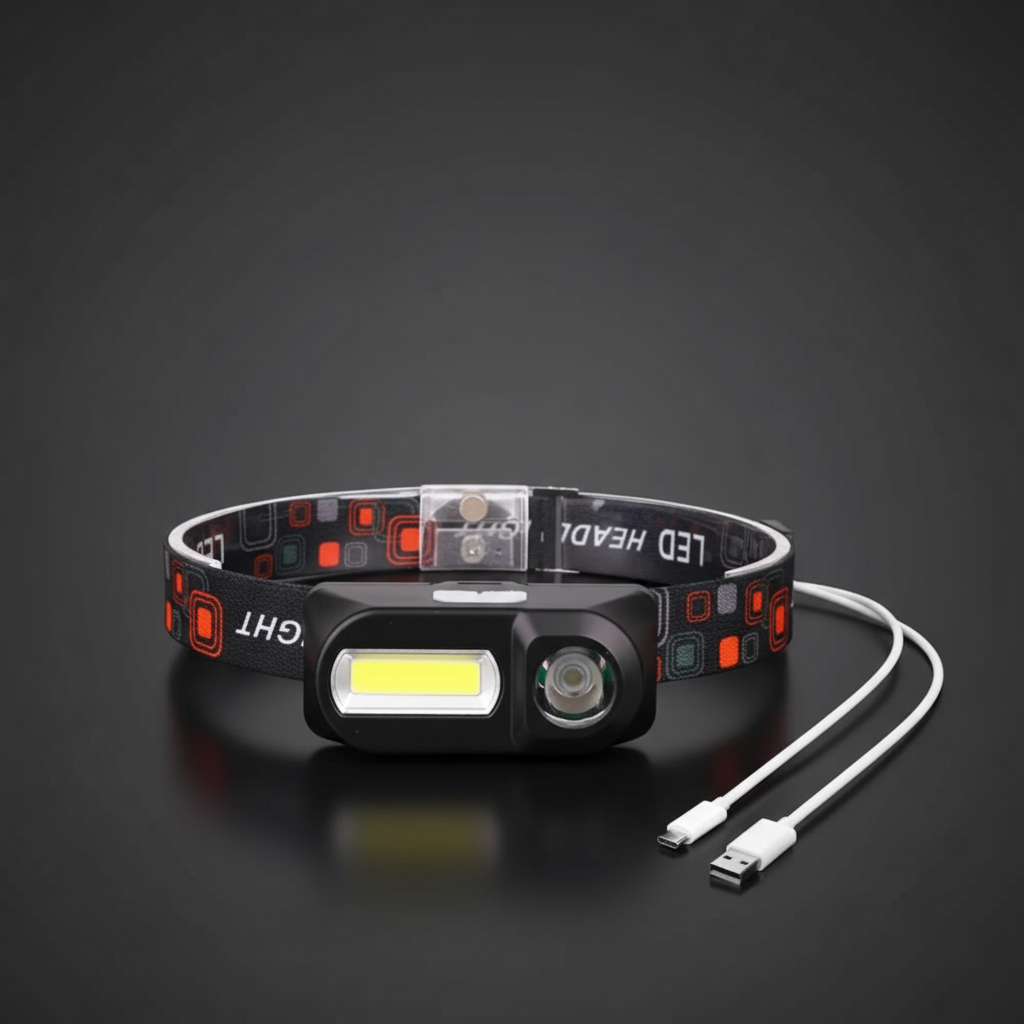 18650 Battery COB Headlamp - Clean