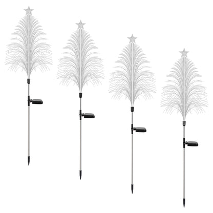 Solar Christmas Tree Garden Lights | 7 Color Changing | 4 Pack | IP44