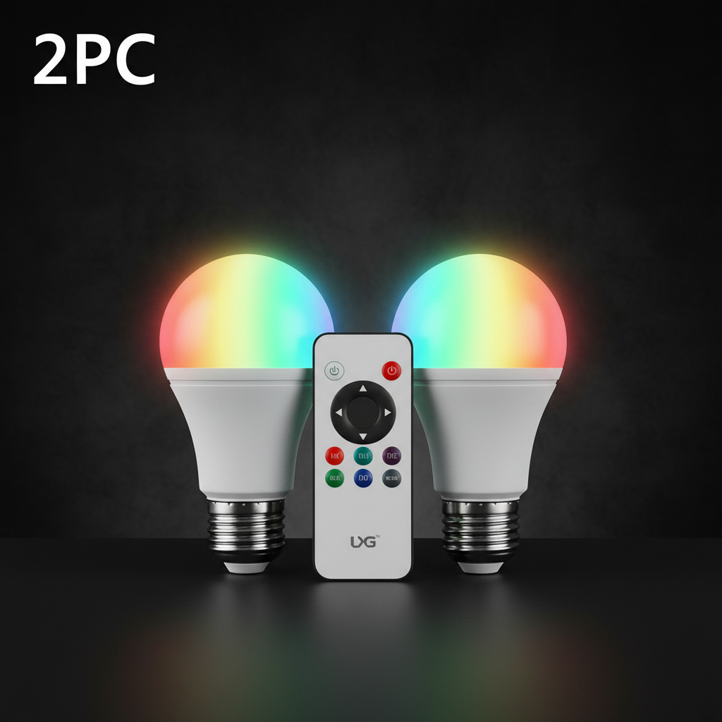 2PC RGB LED Bulbs