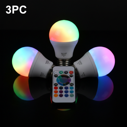 3PC RGB LED Bulbs