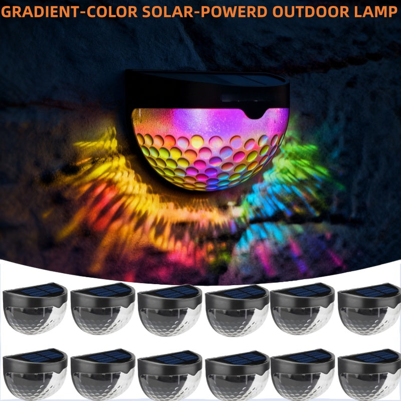 Solar Fence & Deck Lights | IP65 Waterproof | Warm, White & RGB | 6 or 12 Pack