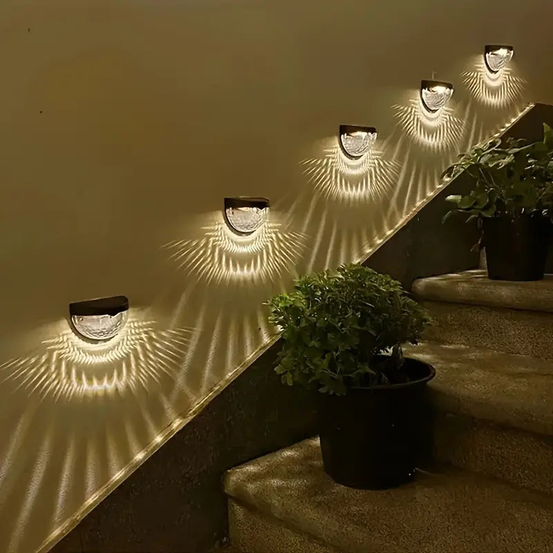 Solar Fence & Deck Lights | IP65 Waterproof | Warm, White & RGB | 6 or 12 Pack
