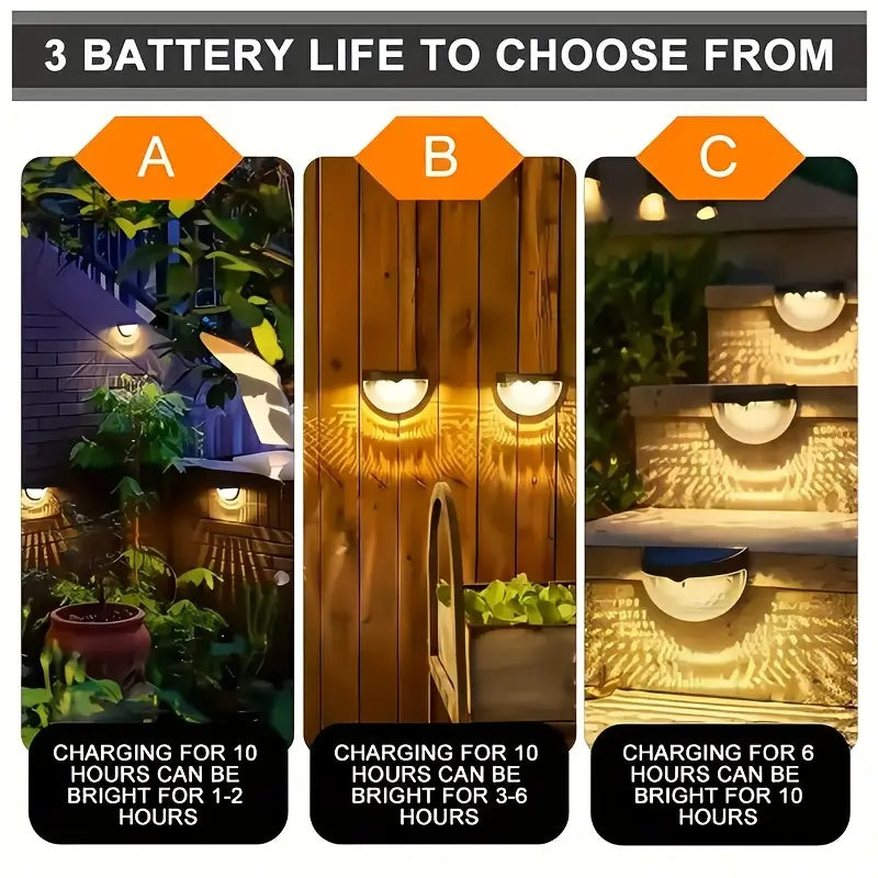 Solar Fence & Deck Lights | IP65 Waterproof | Warm, White & RGB | 6 or 12 Pack