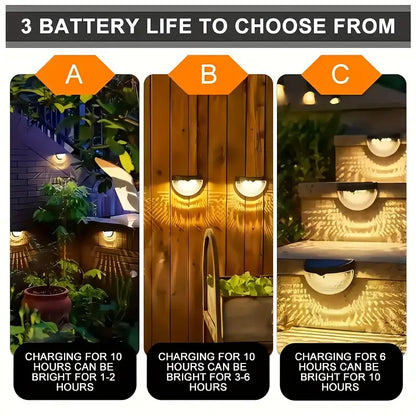Solar Fence & Deck Lights | IP65 Waterproof | Warm, White & RGB | 6 or 12 Pack