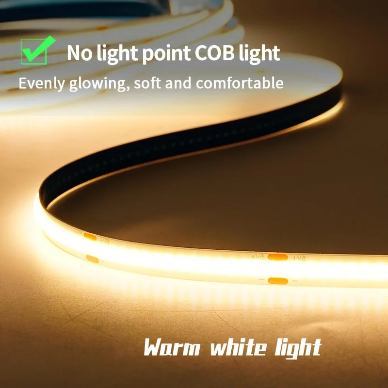COB LED Strip Light with Touch Dimmer