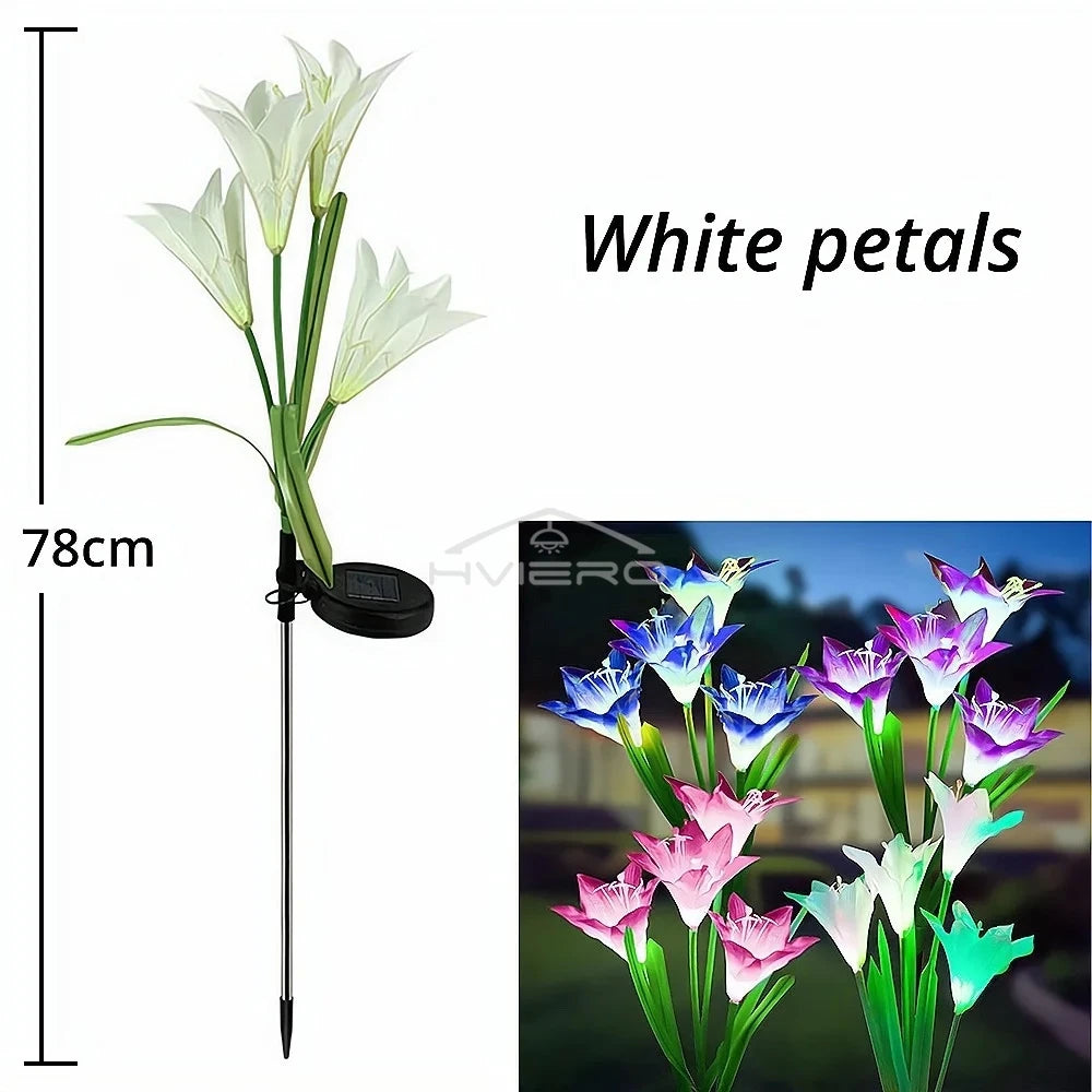 Solar Lily Flower Garden Light | IP65 Waterproof | 3 Colors