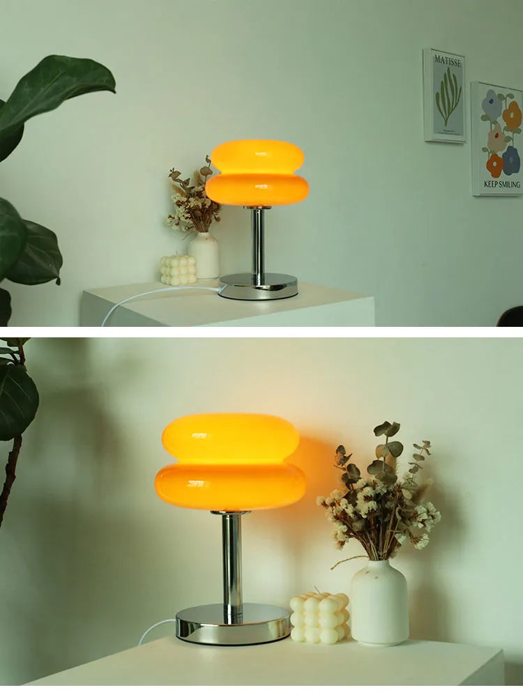 Macaron Glass Table Lamp | 3 Colour Temps | E27 | Bedside