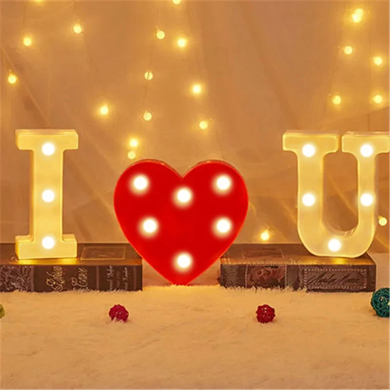 LED Letter & Number Lamp | Night Light | Home, Wedding & Party Decor