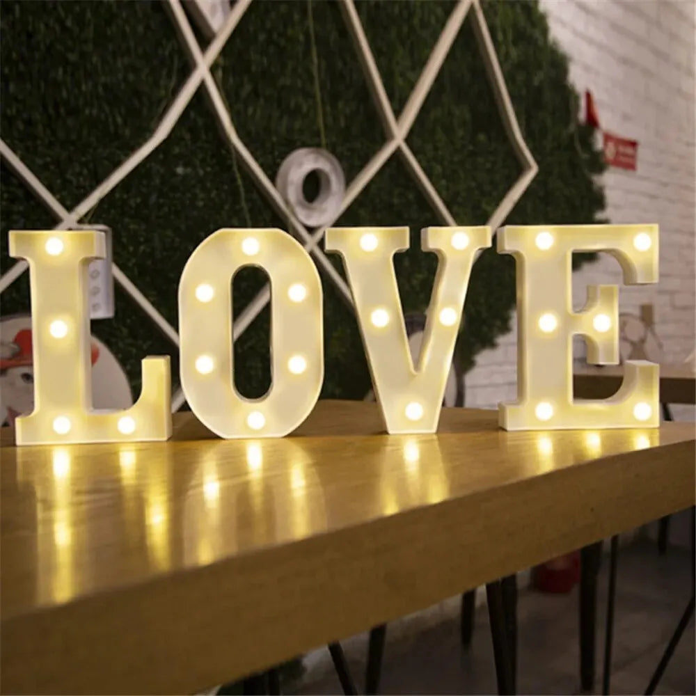 LED Letter & Number Lamp | Night Light | Home, Wedding & Party Decor