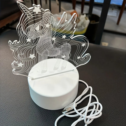 Pony 3D Illusion Night Light | Colour Changing | Touch & Remote