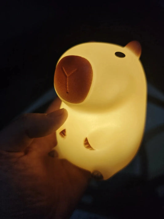 Capybara Night Light | Silicone LED | Kids Bedside Lamp