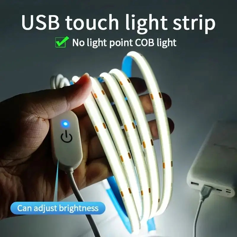 COB LED Strip Light with Touch Dimmer