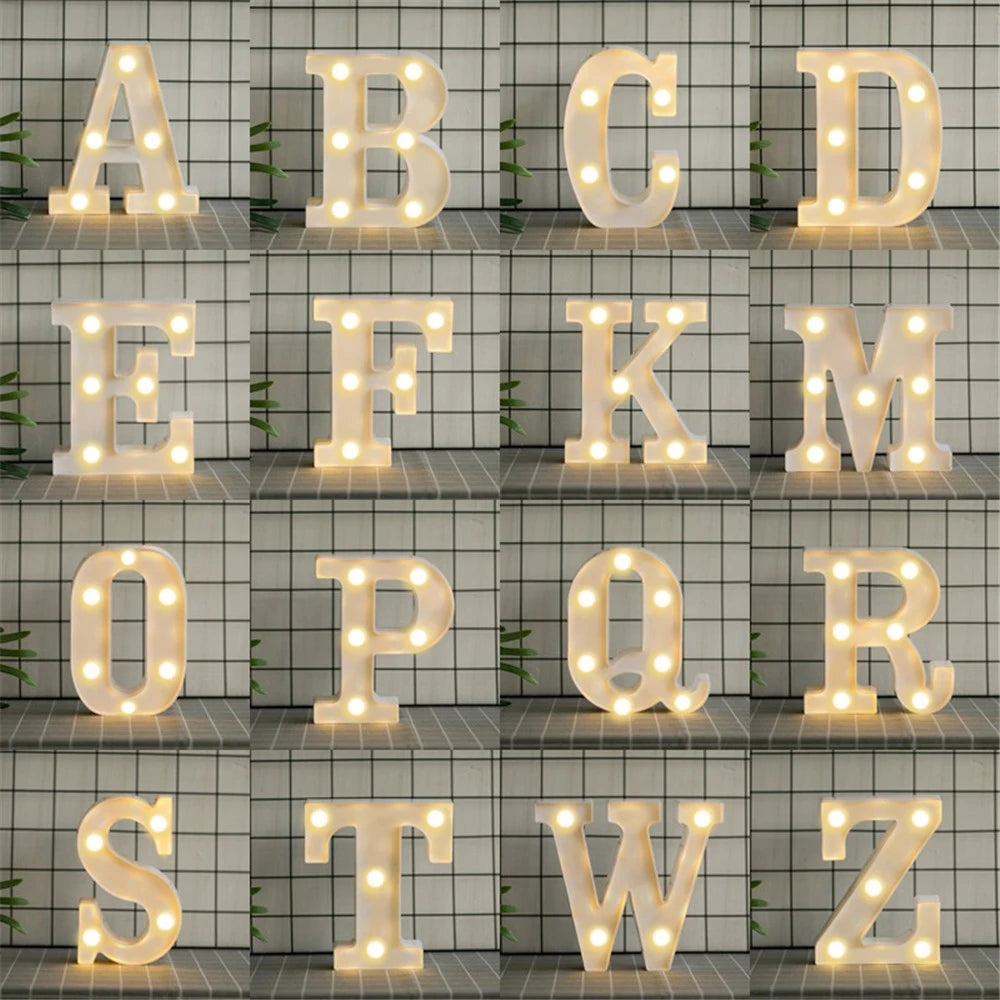 LED Letter & Number Lamp | Night Light | Home, Wedding & Party Decor