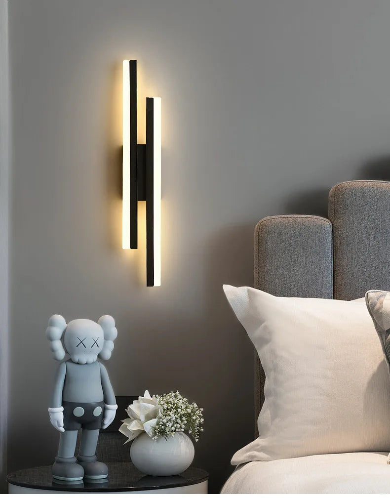 Copper Pipe LED Wall Sconce | Acrylic Shade | Bedroom, Living Room & Corridor