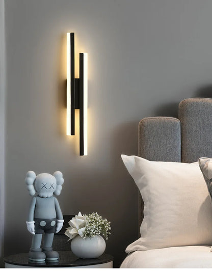 Copper Pipe LED Wall Sconce | Acrylic Shade | Bedroom, Living Room & Corridor