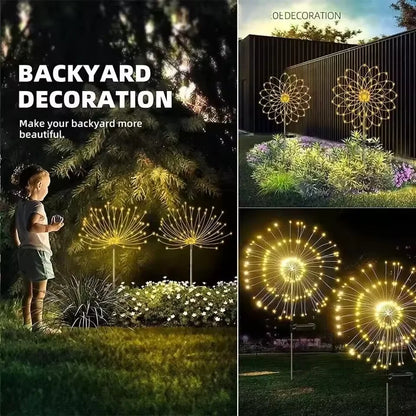 Solar Dandelion Firework Garden Light | IP65 | Warm & Color | 1 or 3 Pack