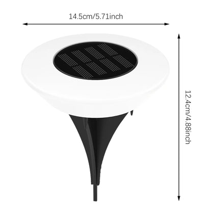 Solar 360° Garden Floor Light | 14 LED IP65 | Warm & White | 1 or 4 Pack