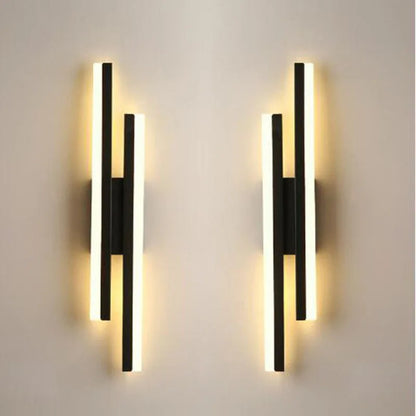 Copper Pipe LED Wall Sconce | Acrylic Shade | Bedroom, Living Room & Corridor