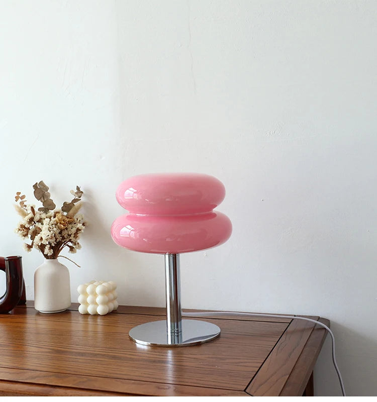 Macaron Glass Table Lamp | 3 Colour Temps | E27 | Bedside