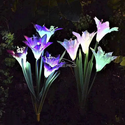 Solar Lily Flower Garden Light | IP65 Waterproof | 3 Colors