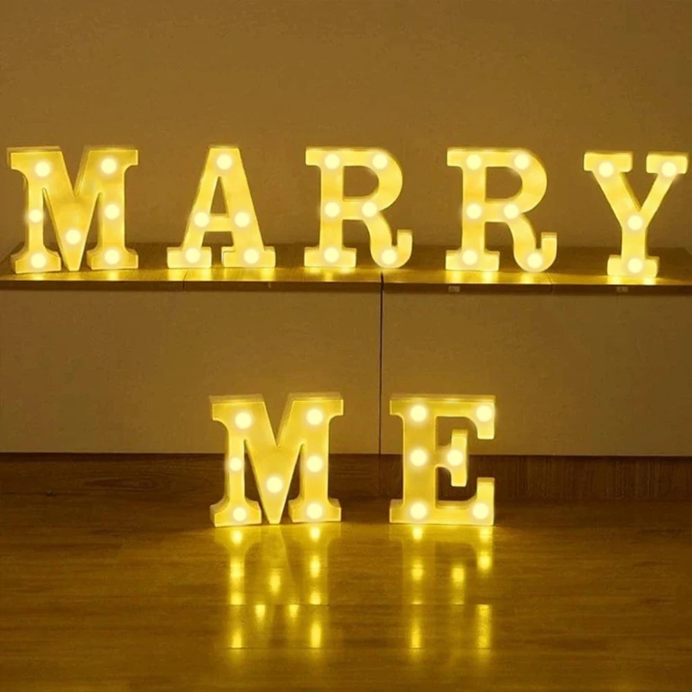 LED Letter & Number Lamp | Night Light | Home, Wedding & Party Decor