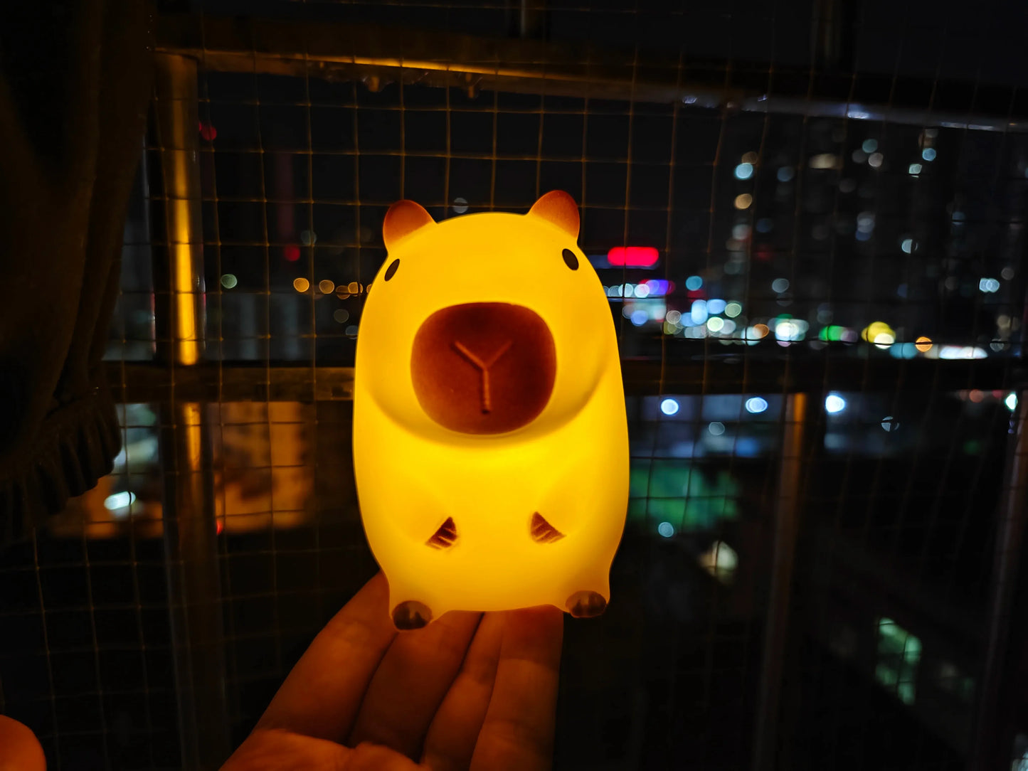 Capybara Night Light | Silicone LED | Kids Bedside Lamp