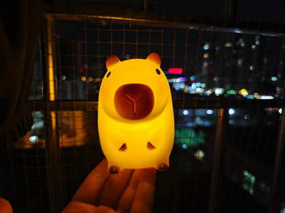 Capybara Night Light | Silicone LED | Kids Bedside Lamp