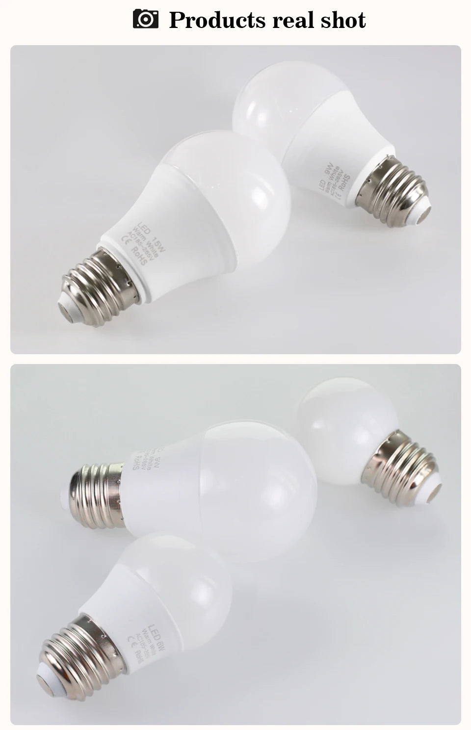 E27 LED Bulb | 3W–18W | Warm & Cool White | High Brightness