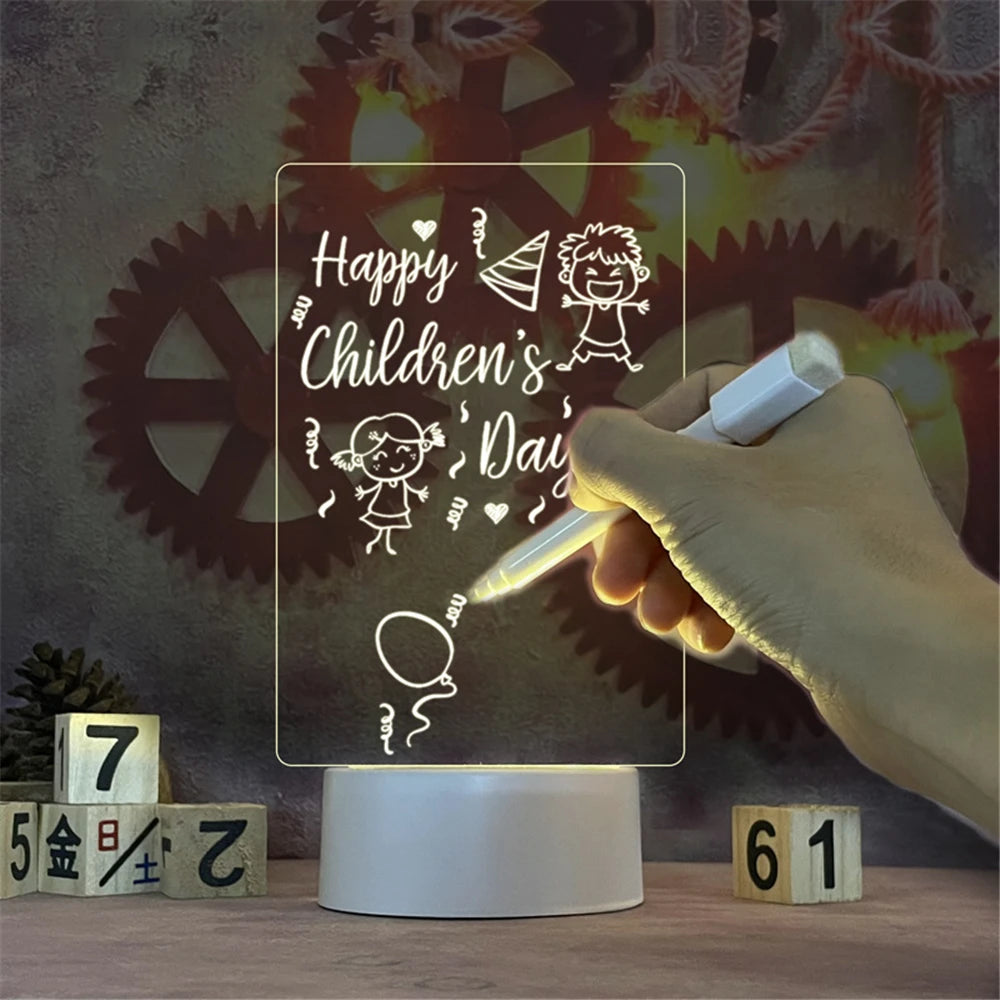 LED Acrylic Message Board Night Light