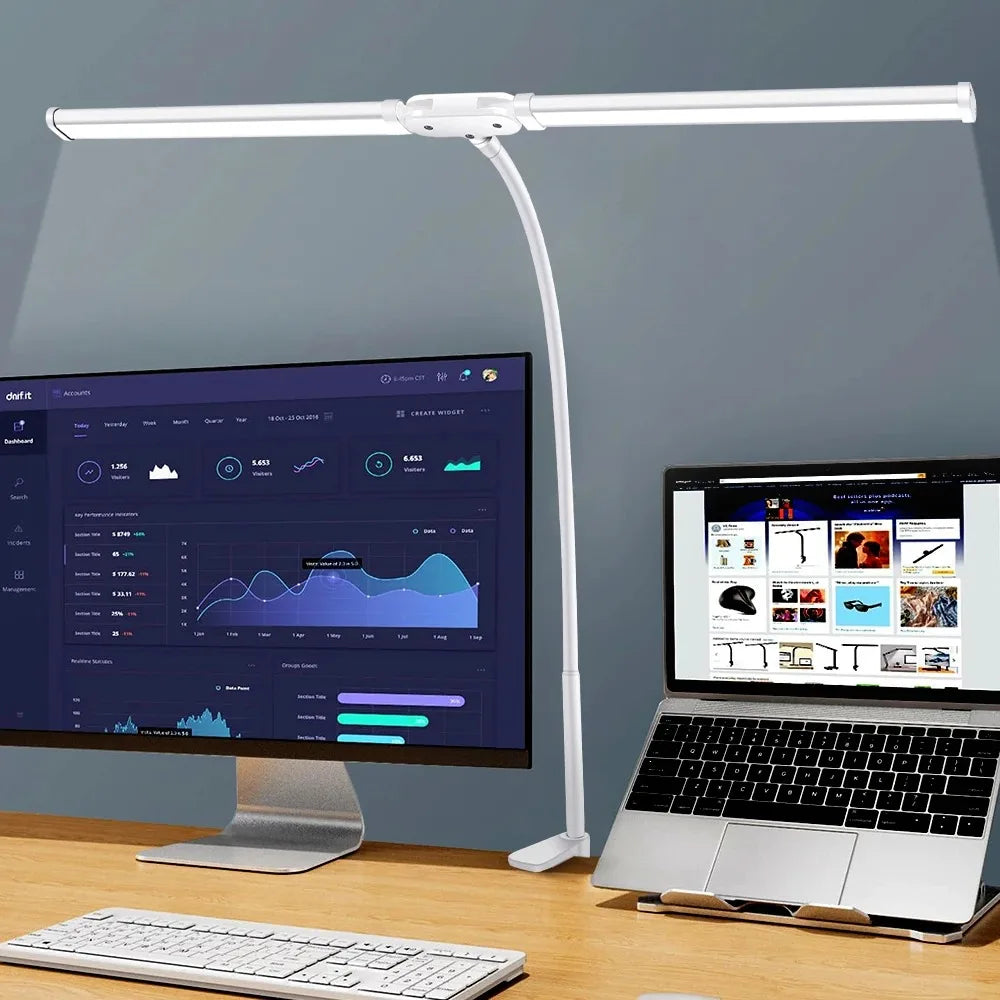 Architect LED Desk Lamp | Gooseneck | Dimmable | Eye-Care | Single & Double Head