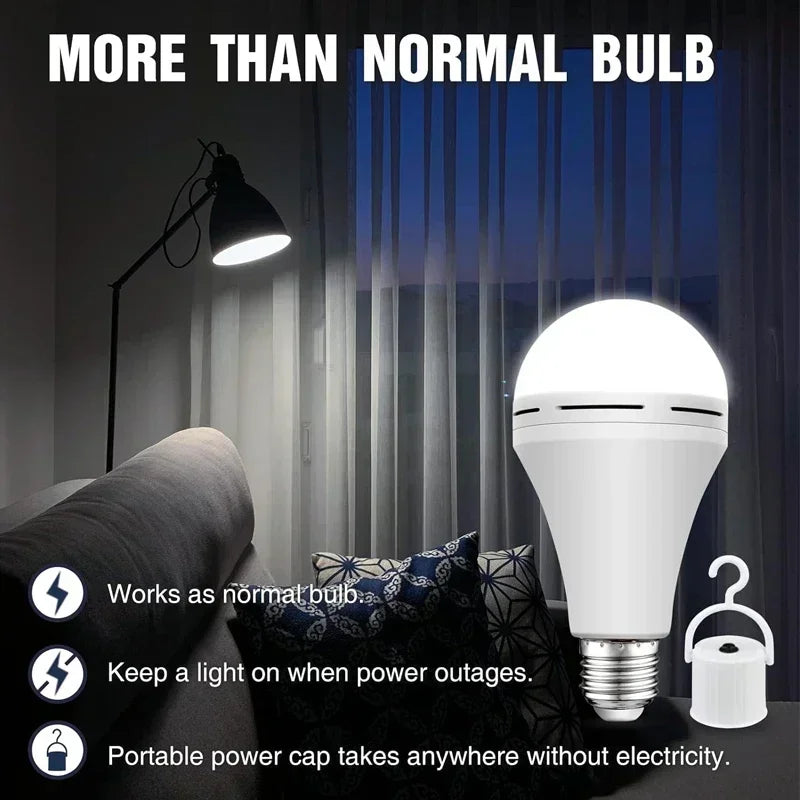 Emergency LED Bulb | Rechargeable | 7W–15W | Camping & Power Failure