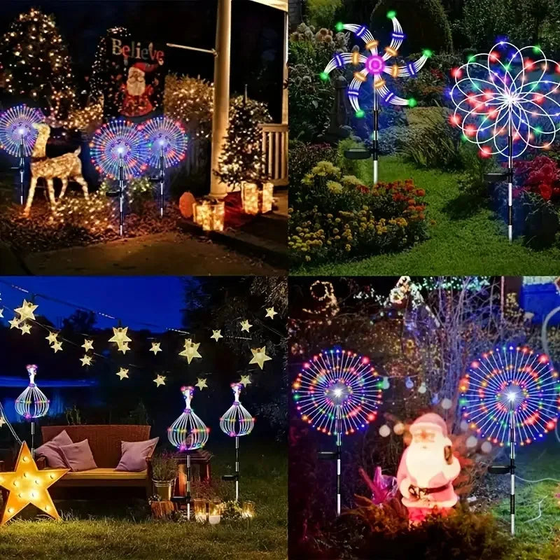 Solar Dandelion Firework Garden Light | IP65 | Warm & Color | 1 or 3 Pack