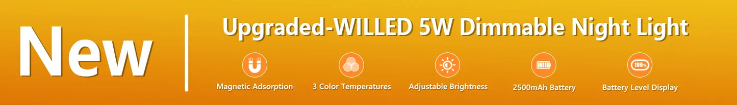 5W Rechargeable LED Night Light