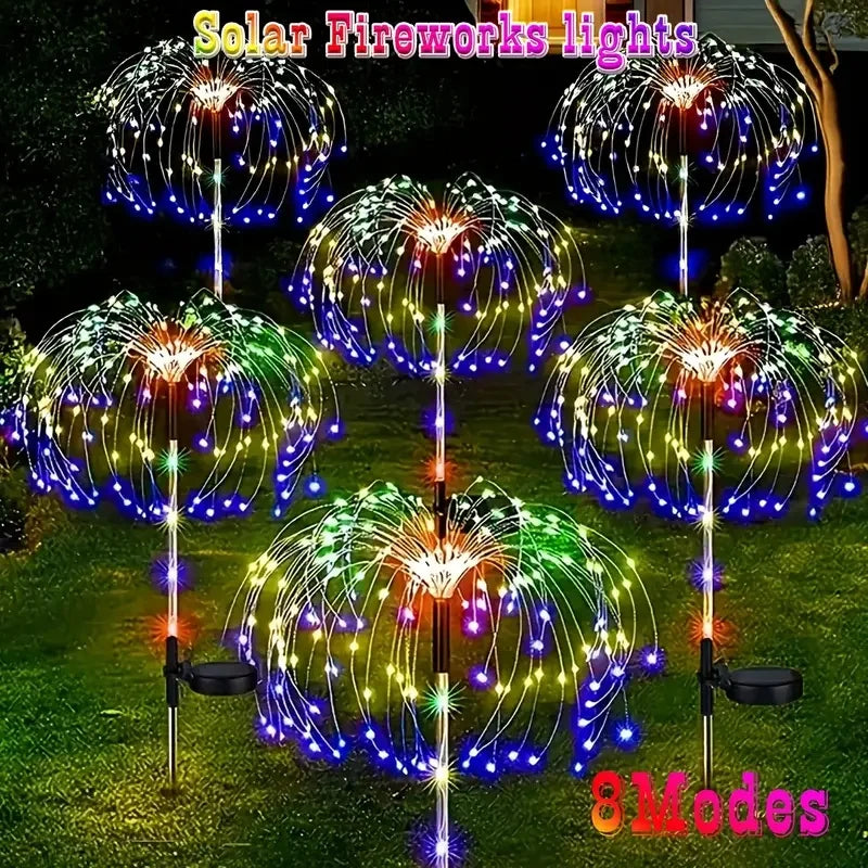 Solar Dandelion Firework Garden Light | IP65 | Warm & Color | 1 or 3 Pack