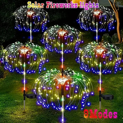 Solar Dandelion Firework Garden Light | IP65 | Warm & Color | 1 or 3 Pack