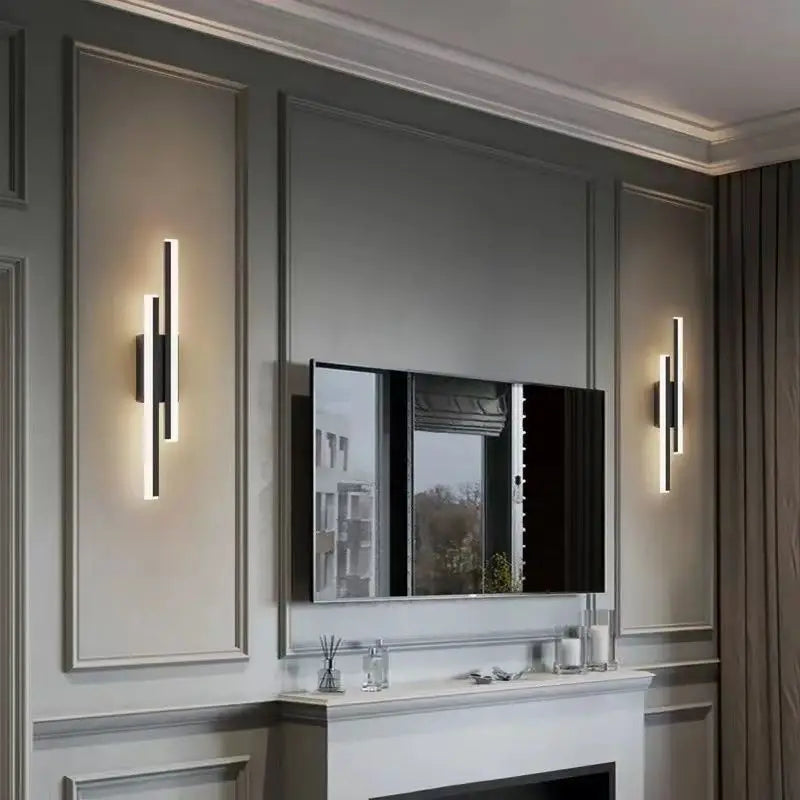 Copper Pipe LED Wall Sconce | Acrylic Shade | Bedroom, Living Room & Corridor