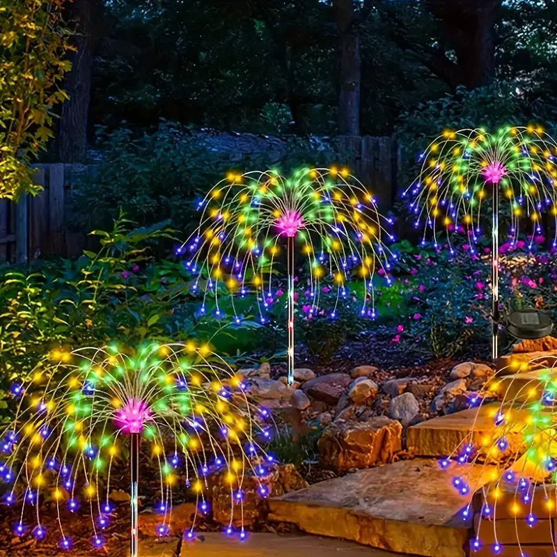 Solar Dandelion Firework Garden Light | IP65 | Warm & Color | 1 or 3 Pack