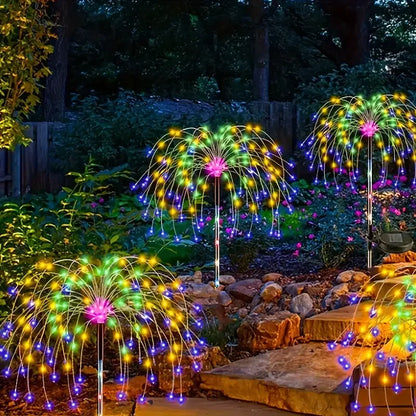 Solar Dandelion Firework Garden Light | IP65 | Warm & Color | 1 or 3 Pack