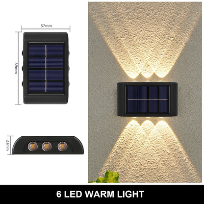 Outdoor Solar Wall Light | Warm White | Waterproof | Garden & Balcony