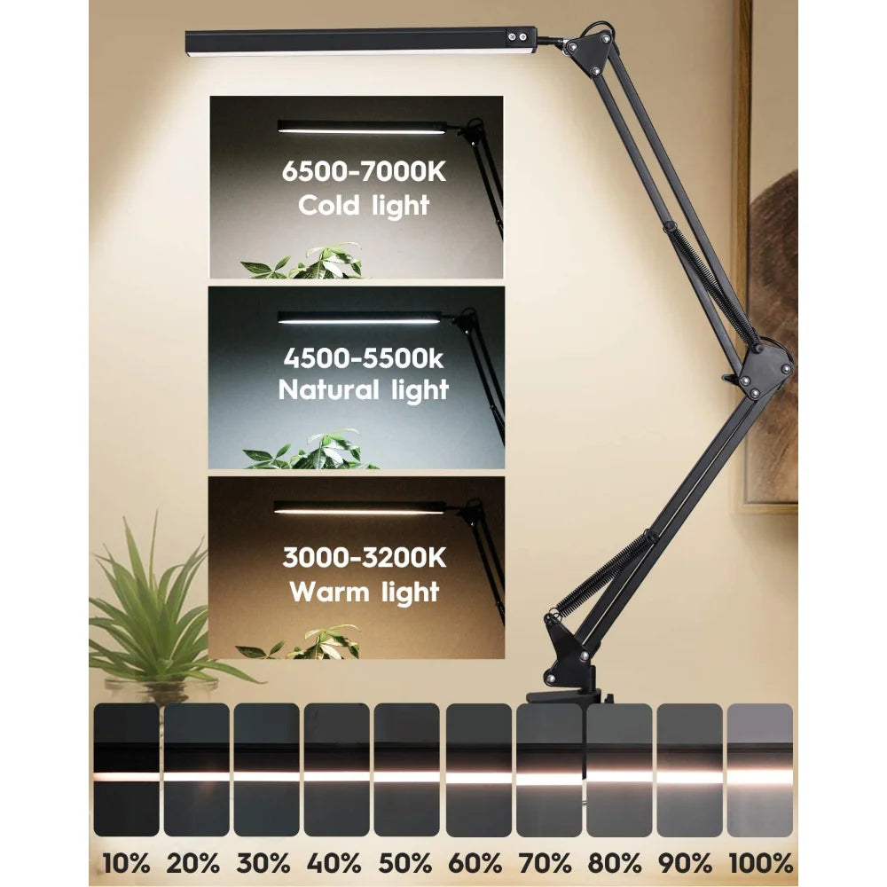 10W LED Desk Lamp with Clamp & Swing Arm