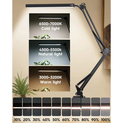 10W LED Desk Lamp with Clamp & Swing Arm