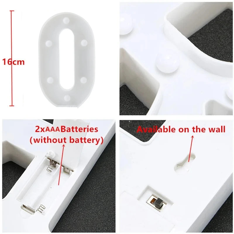 LED Letter & Number Lamp | Night Light | Home, Wedding & Party Decor