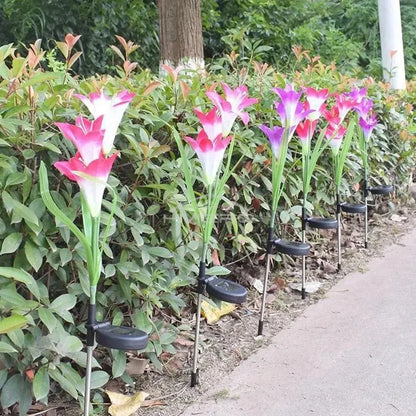 Solar Lily Flower Garden Light | IP65 Waterproof | 3 Colors