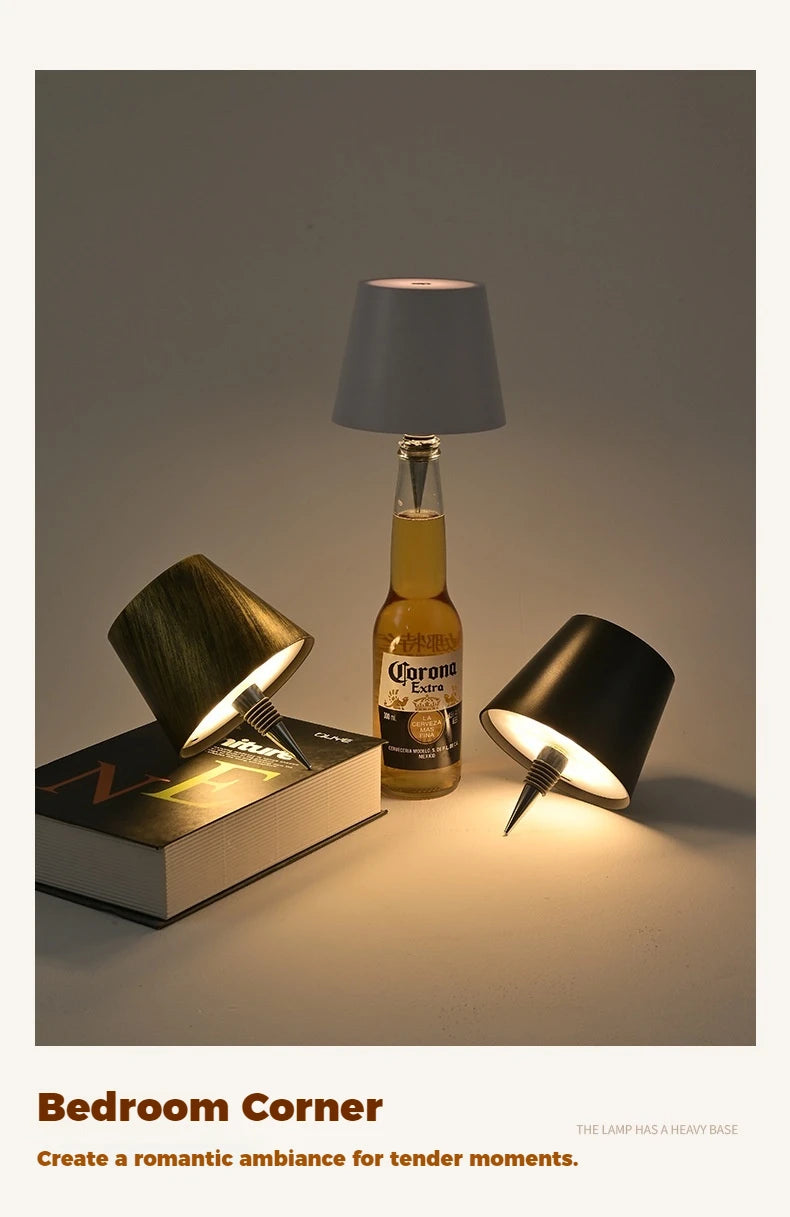 Portable RGB Bottle Lamp | Rechargeable | Bar, Restaurant & Camping